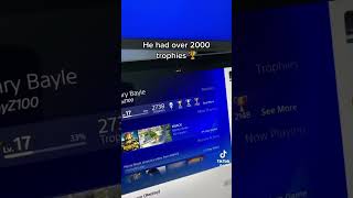 Maybe he got banned #ps4 #psn #playstation #ps4trophies #psnaccount #psnname  #gamertag