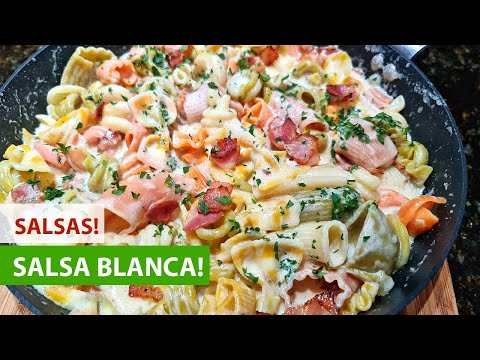 Como hacer SALSA BLANCA para PASTA 🍝🥛 [CREMOSA] | SALSAS PARA PASTAS