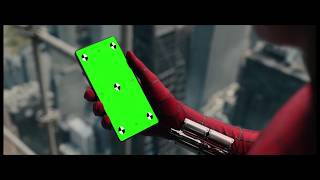 Peter Parker looks at his phone and then jumps off — Spider-Man Brand New Day green screen