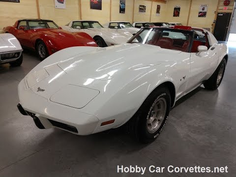 1977 White Corvette Red Interior For Sale Video