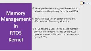 Memory Management in RTOS | Embedded Hardware | Embedded System & RTOS