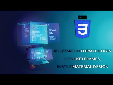 form di login html css in material design - tutorial ITA