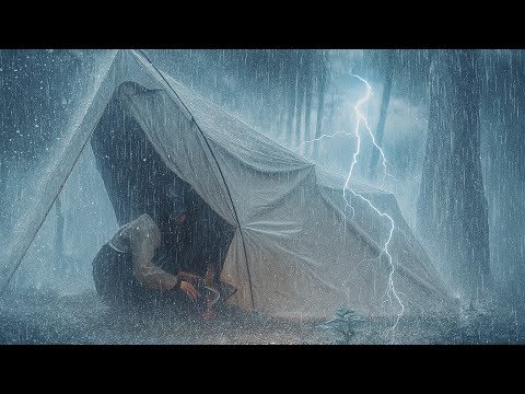 THE WORST EXPERIENCE OF A NON-STOP THUNDERSTORM ‼️ CAMPING IN THE MIDDLE OF BAD WEATHER  HEAVY RAIN 