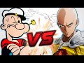 Popeye VS Saitama One Punch Man In A DEATH BATTLE Animation