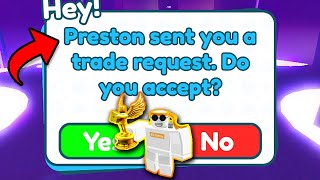 Game Owner Preston Sent me Trade Request for 10 Billions Diamonds but........