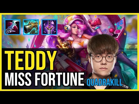 Teddy - MISS FORTUNE vs. KAI'SA ADC | KR Grandmaster | QUADRAKILL
