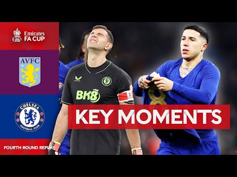 Aston Villa v Chelsea | Key Moments | Fourth Round Replay | Emirates FA Cup 2023-24