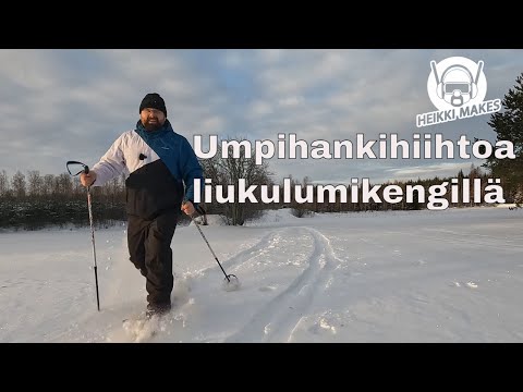 umpihankihiihtoa liukulumikengillä