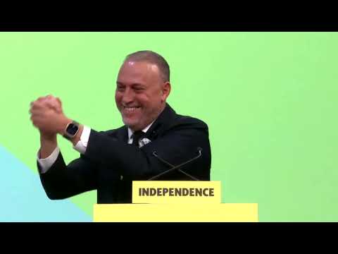 Dr. Husam Zomlot, Head of Palestinian Mission to the UK, speaks at the 2025 SNP Conference