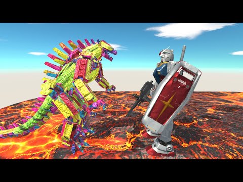 New Monster Mecha Godzilla 2021 Color Vs Team Gundam RX 78 - Animal Revolt Battle Simulator