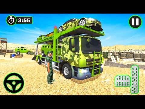 US Army Cars Transport Simulator 3D Limousine Car - Army Truck Cargo Car Driv‪e - Android Gameplay