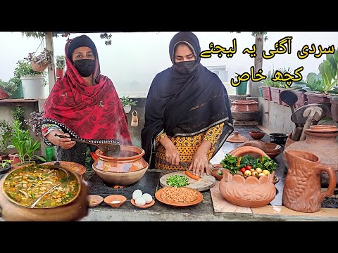 An extreme cold day routine|Chicken vegetable soup in clay pot|restaurant style chicken soup