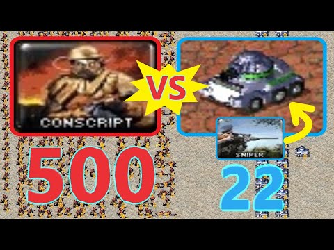 Conscripts vs Sniper IFV - Same Cost - Red Alert 2