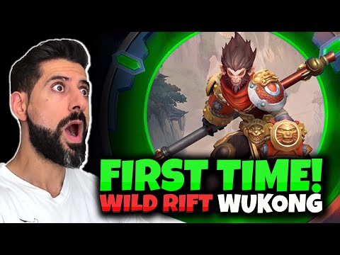 12 YEARS WUKONG MAIN TRIES WUKONG IN WILD RIFT! | KingKongLoL