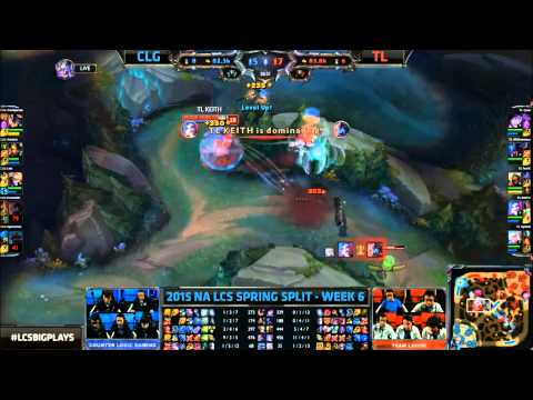 Xpecial & KEITH catch Doublelift out of position - CLG vs TL Game 2 (NA LCS Spring 2015)
