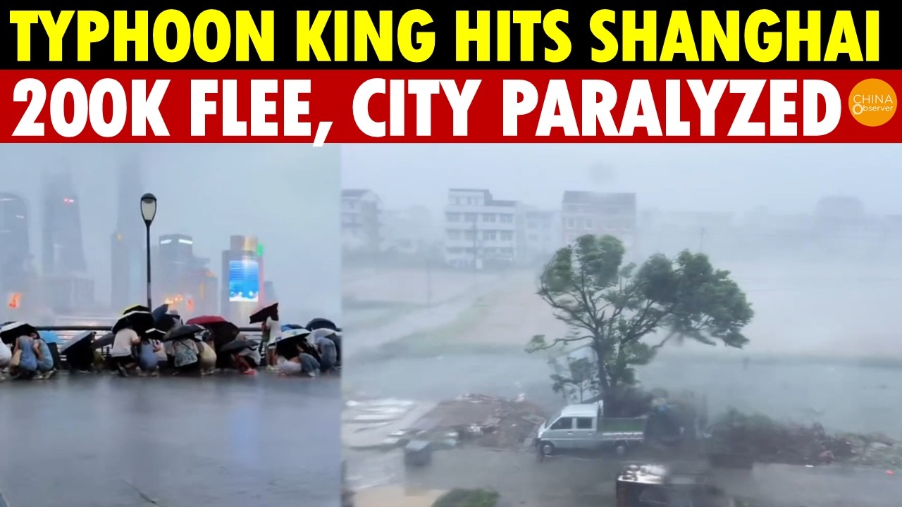Typhoon King Hits Shanghai: 200K Flee, City Paralyzed in Seconds, Tallest Skyscrapers Shake