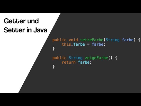 [Tutorial] Getter und Setter in Java - Java programmieren in 2020