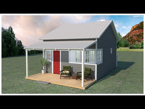 Projeto de casa pequena 5x7 metros - Muito bela