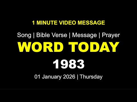 Word Today-1983 | Bro RSV | One-Minute Video Message (Malayalam) | 01 January 2026