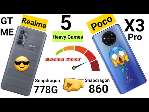 Realme GT ME  vs Poco X3 Pro Speedtest 5 heavy Games Comparison Which is faster 😲😲😱🔥