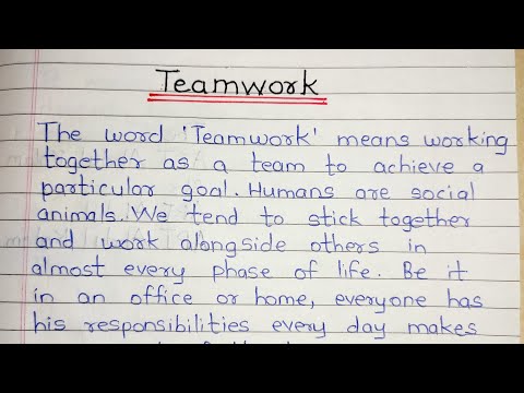 Write an Essay on Teamwork in English || Teamwork Essay in English || English Essay || GSV Education