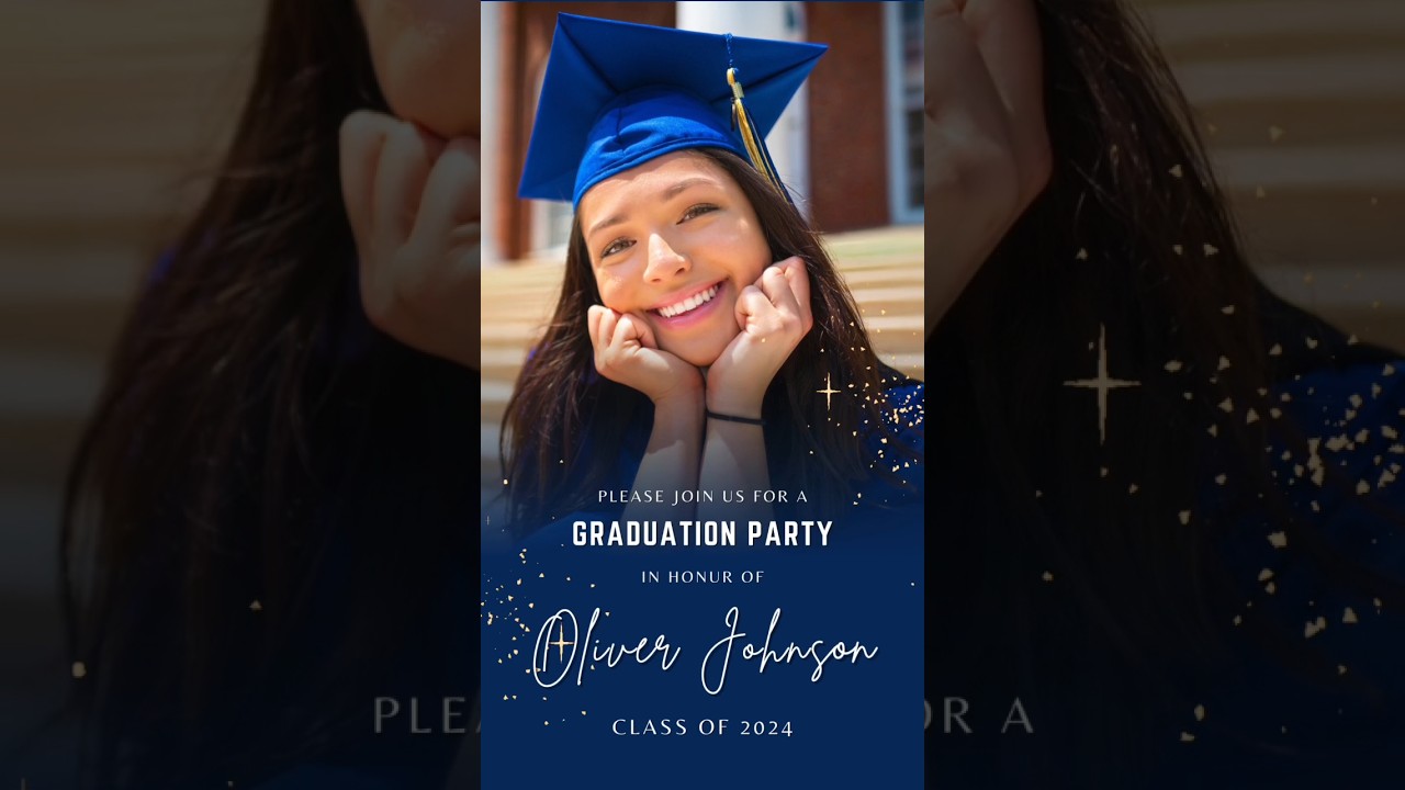 Graduation day party invitation template