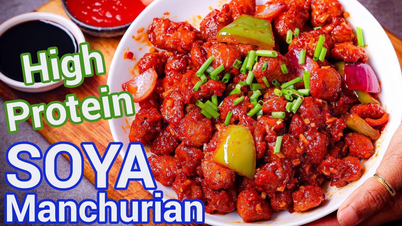 Crispy Soya Manchurian | Soya Chunks Manchurian Recipe | High Protein Veg Manchurian - Street Style