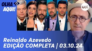 Reinaldo Azevedo ao vivo: Debate na Globo; expectativa pelo Datafolha; Israel ataca Líbano e+