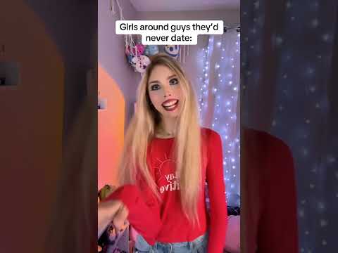 How girls act around their CRUSH vs guys they’d NEVER date!😳 #povs #relatable #funny