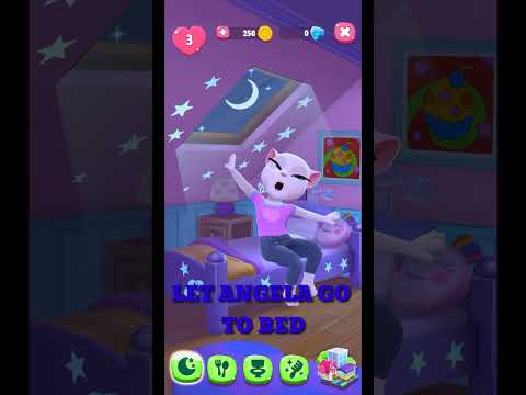 My Talking Angela 2 | 😴 Let's Angela go to bed 😴 #16 | #shorts #funwithangela
