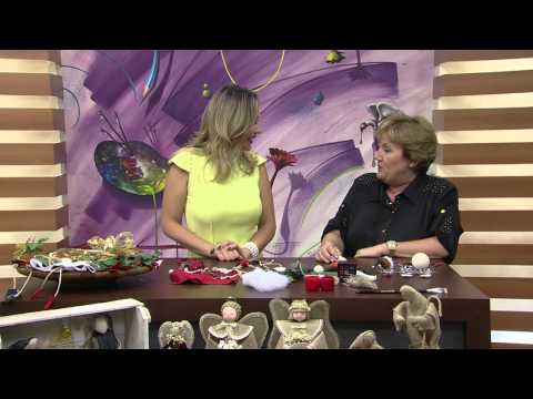 Mulher.com 05/11/2014 - Papai e Mamãe Noel Guirlanda por Del Carmen - Parte 1