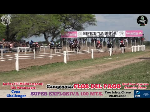 FLOR DEL PAGO (Chaco) Campeona Copa Challenger de los 100 Mts - 20-09-2026