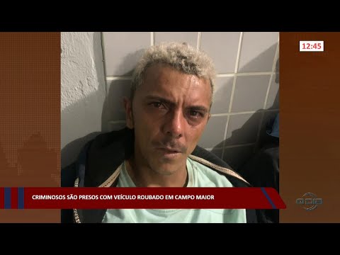 Criminosos são presos com veículo roubado em Campo Maior 04 10 2022