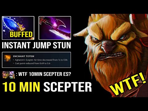 WTF New 7.30c Buffed 10Min Scepter Earthshaker 100% Annoying Stun EZ Bullied Alchemist Dota 2