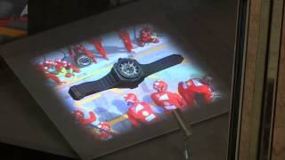 preview picture of video 'Hublot and Ferrari mapping at Guarulhos Airport São Paulo. Display transformed into a F1 circuit'