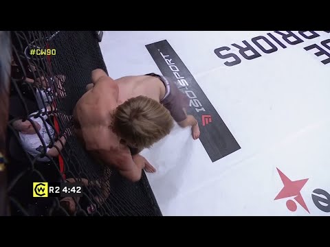 Paddy Pimblett's flying triangle submission at CW90