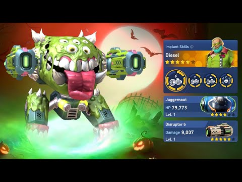 Slowest New Weapon - Disruptor 6 with Juggernaut - Base LVL - Mech Arena