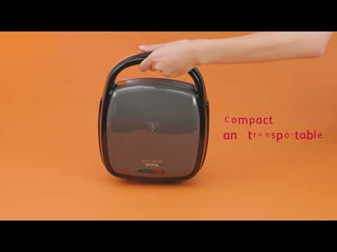 Sumuštinių keptuvas Tefal SW341D12 sumuštinių keptuvė 700 W Juoda, Nerūdijančiojo plieno video