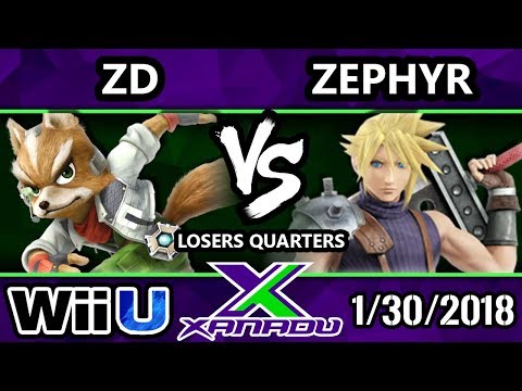 S@X 239 Smash 4 - ZD (Fox) Vs. Zephyr (Cloud) - SSB4 Losers Quarters - Smash for Wii U