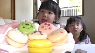 【サンリオマカロン】不二家とサンリオがコラボ！！かわいいマカロン食べました！ / Sanrio characters Macaron FUJIYA