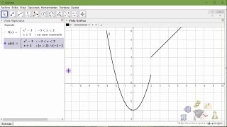 Como graficar funciones a trozos en Geogebra