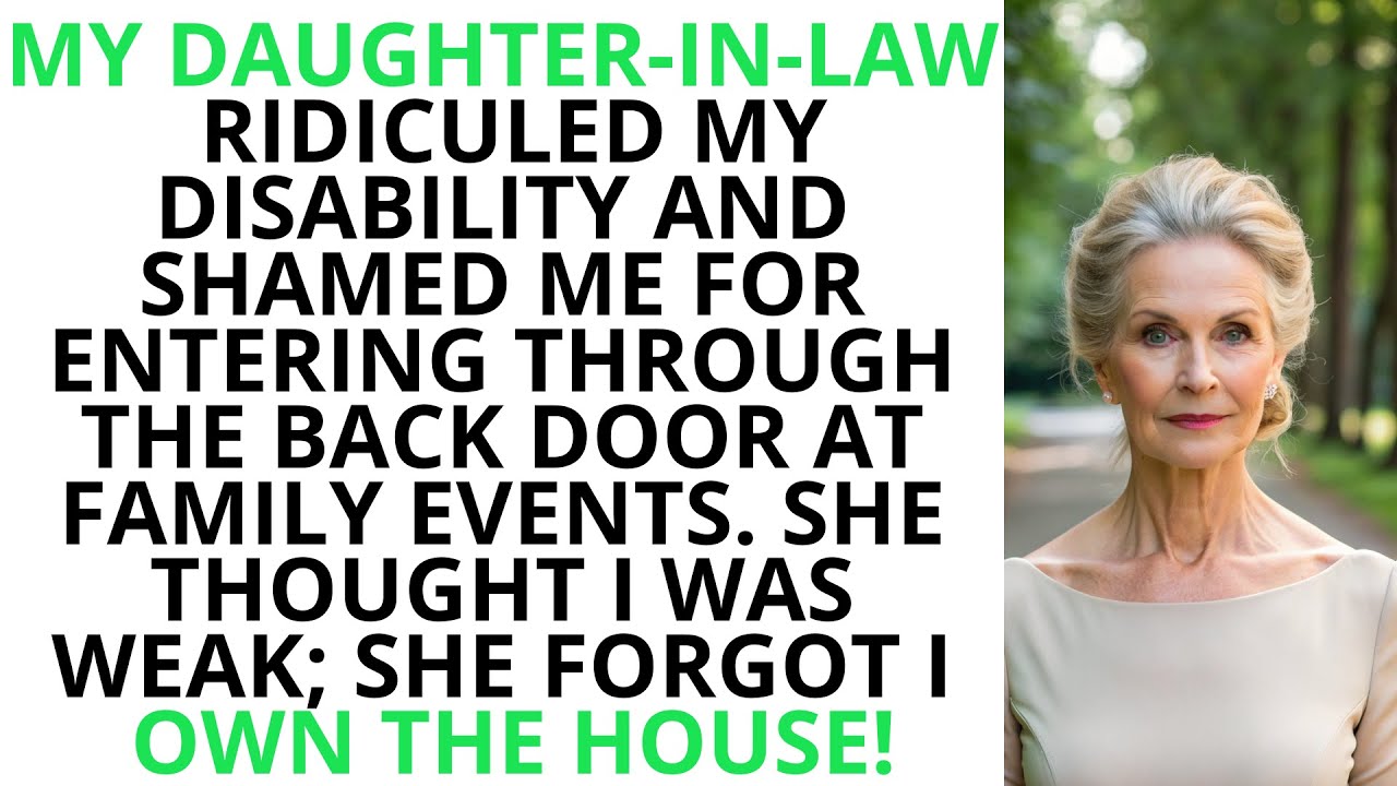 Daughter-in-Law Mocked My Disability Until She Learned Who Really Owns The House