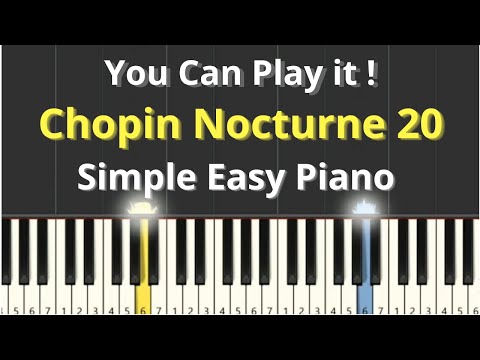 CHOPİN Nocturne No.20 in C Sharp Minor - EASY PİANO TUTORİAL