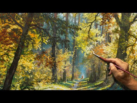 "Autumn Light" Acrylic painting. Artist - Viktor Yushkevich. #221