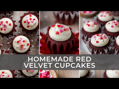 The BEST Homemade Red Velvet Cupcakes!
