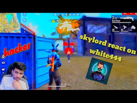 @Skylord69 REACT ON @WHITE444YTVIDEO HACKER 😡 | SKYLORD ANGRY ON LIVE  WHITE 444 FAKE GAMEPLAY😱🔥