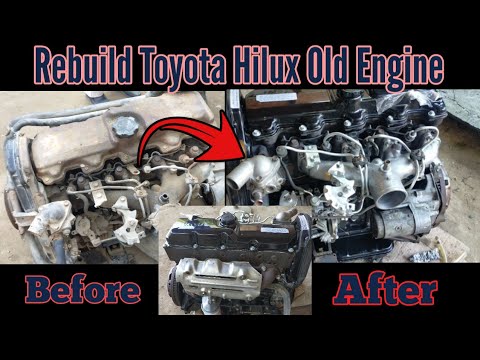 Rebuild Toyota Hilux pickup 3L 2800 CC Diesel Engine Complete Restoration.