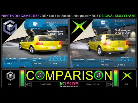 Need for Speed: Underground (GameCube vs Xbox) Side by Side Comparison | VCDECIDE