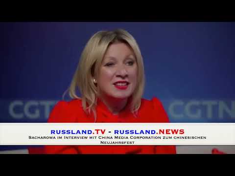 Sacharowa im Interview mit China Media Corporation zum chinesischen Neujahrsfest