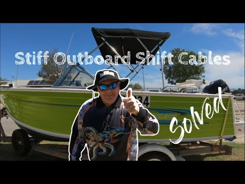 Lubing stiff outboard throttle and gear control cables - Project from the shed